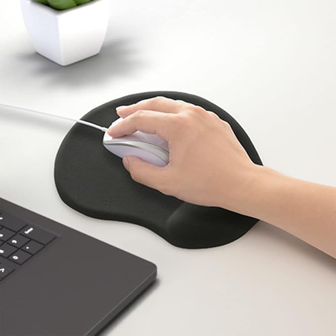 Ohm Electric PCGEAR PC-SMP03 01-0769 OHM Mouse Pad Wrist Rest Included Prevents Arm Fatigue Gel Material Black