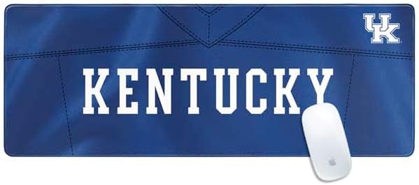 Skinit Large Gaming Mouse Pad - Officially Licensed University of Kentucky Blue Jersey Design with Stitched Edges Waterproof Non-Slip Rubber Base Desk Mat for Keyboard &amp Mouse 31.5 x 11.8 in