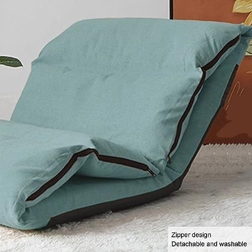 ELEFOCUS Floor Chair with backrest Waist Legs and Back Angle Adjustable Chaise Longue Folding Portable Sofa Floor Chairs(Gelb)