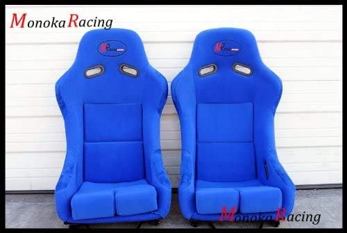 Medium Size Single Comfortable Fabric Simulator Cockpit Gaming Chair Racing Seat (Blue-Single)