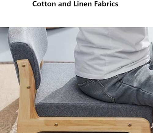 ELEFOCUS Portable Floor Chair Tatami Chair with Backrest Home Bay Window Lazy Backrest Chair Meditation Floor Seating(A2)