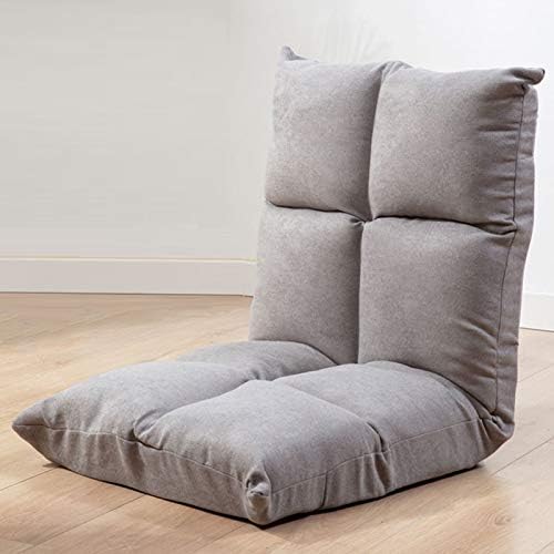 Floor Chair Floor Chair Adjustable 5-Angle Padded Floor Chair Gaming Chair for Reading Watching TV Washable Cover Folding Chair with Backrest for Home and Office (Color: Blue)