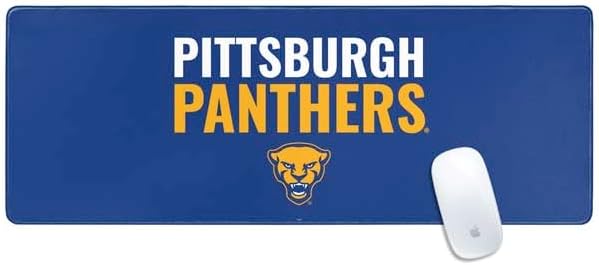 Skinit Large Gaming Mouse Pad - Officially Licensed Pittsburgh Panthers Design with Stitched Edges Waterproof Non-Slip Rubber Base Desk Mat for Keyboard &amp Mouse 31.5 x 11.8 inches