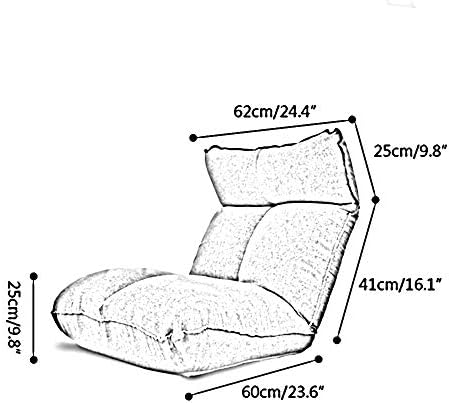 Floor Chair Floor Chair Foldable Meditation Chair with Backrest Lazy Lounge Sofa Removable and Washable 5 Gears Freely Adjustable Single Floor Chair (Color : Blue)