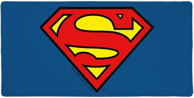 Superman Classic S Shield Logo Large Gaming Mouse Pad Desk Mat with Stitched Edges Non-Slip Base for Gamer Home and Office 31.5 x 15.7