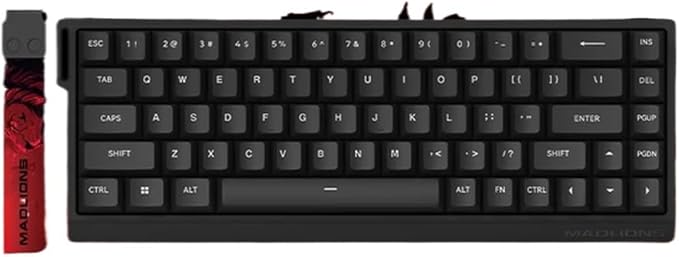 60/68HE Magnetic Switch Wired Gaming Keyboard Hot Swap Rapid Trigger Custom Keyboard Compatible with PC Gamer Accessories(MAD 68 HE RGB)