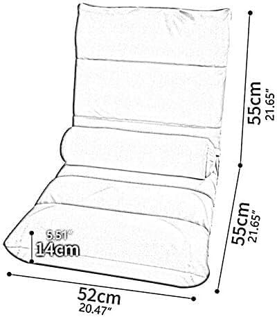 ELEFOCUS Removable and Washable Floor Chair 5 Level Adjustable Folding Bay Window Chair with Waist Pillow Single Lazy Sofa
