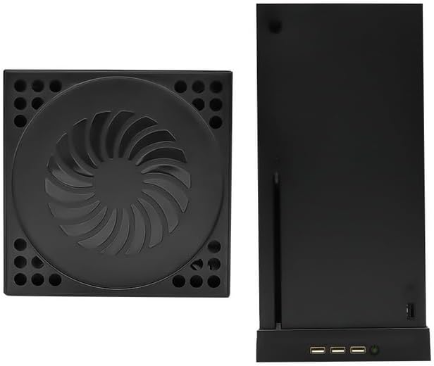 Cooling Fan for Xbox Series XDesktop Cooling Stand Built-in 2 Turbo Fans with Adjustable air Speed 3 USB Ports USB-C Cable Included