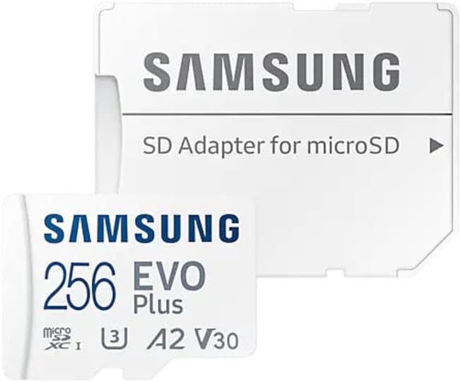 Samsung Evo Plus microSD SDXC U3 Class 10 A2 Memory Card 130MB/s with SD Adapter 2021 (256GB)