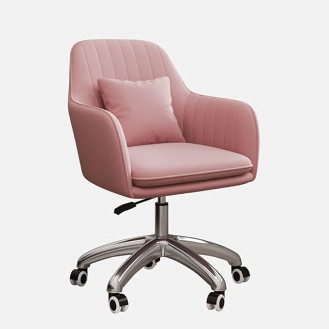 Office Chair Gaming Chair Computer Chair Computer Chair Home Office Chairs Modern Simplicity Gaming Chair Fashion Casual Desk Chair Bedroom Backrest Computer Armchair (Color : Roze)