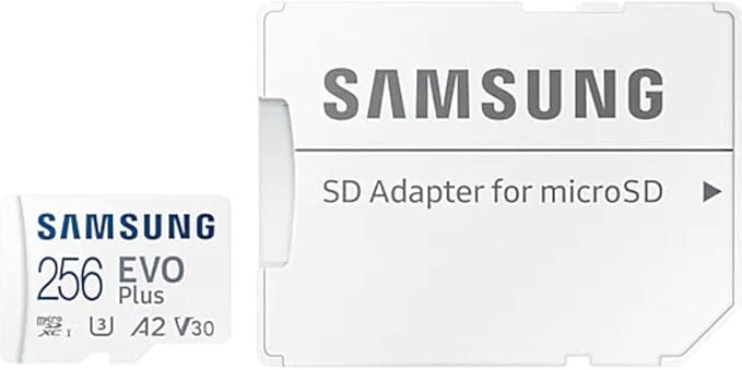 Samsung Evo Plus microSD SDXC U3 Class 10 A2 Memory Card 130MB/s with SD Adapter 2021 (256GB)