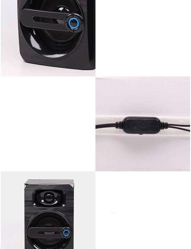 Portable Mini Wooden 2.0 Multimedia Computer Speaker Wired Stereo Music Player PC Subwoofer