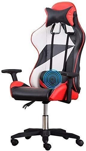 Racing Style Gaming Office Chair with Adjustable Recline 90-155° PU Leather Headrest Lumbar Support &amp Lifted Armrests