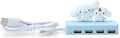 Sanrio Slim USB Hub - Cinnamoroll Character 2.4 x 3.7 inches (6 x 9.5 x 3 cm) 4 Ports 480 Mbps Data Transfer Rate