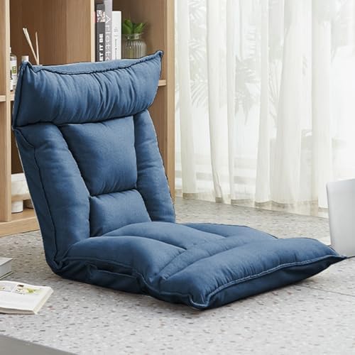 Floor Chair Floor chair with backrest foldable and headrest lazy sofa meditation chair window chair floor chair for adults comfortable armless lounge chair gaming chair ideal for reading (/Lig