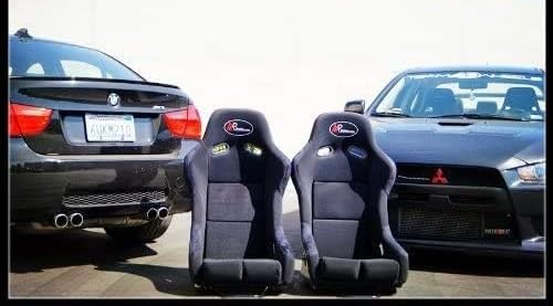(A Pair) LARGE Size Single Comfortable Fabric Simulator Cockpit Gaming Chair Racing Seat (Red- Single Large)