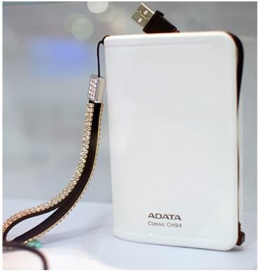 ADATA USA CH94-500GB 2.5PORTABLE HDD with wrap White