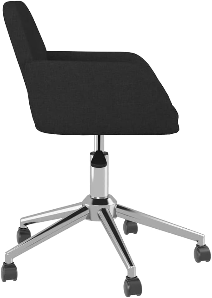 Silla de escritoriocomfortable chairdesk Chair no wheelsSwivel Office Chair Black FabricSuitable for Offices