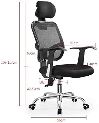 Office Chair Gaming Chair Computer Chair Mesh Computer Chairs and Lightweight and Breathable Office Chairs (Color : Argento)