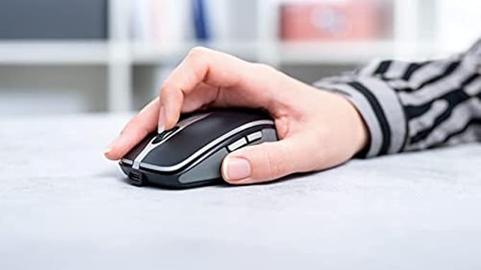 Cherry MW 9100 Wireless Rechargeable Mouse Bluetooth or 2.4 GHz AES-128 encryption Black