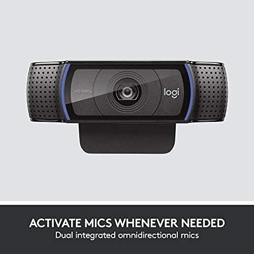 Logitech C920e HD 1080p Webcam + Litra Glow Premium LED Streaming Light - Zoom and Microsoft Teams Compatible Webcam with Adjustable Desktop Mounting