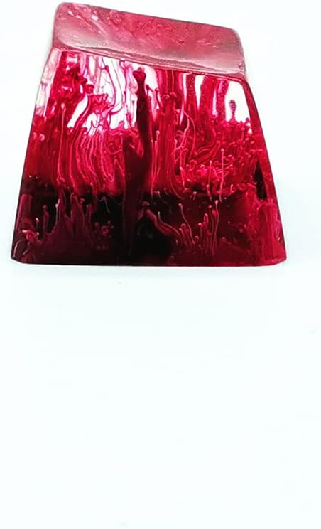 1 Pcs Handmade Seabed Landscape R4 Keycap Resin Artisan Backlit Switch SA Profile for Cherry MX RGB Gaming Mechanical Keyboard DIY Replace (red)