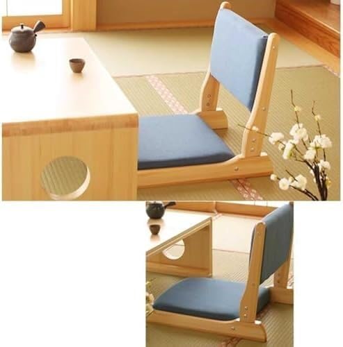 ELEFOCUS Floor Chair with Backrest Foldable Meditation Tatami Chairs Backrest Chair with Cushion Living Room Chair Seat(Color8)
