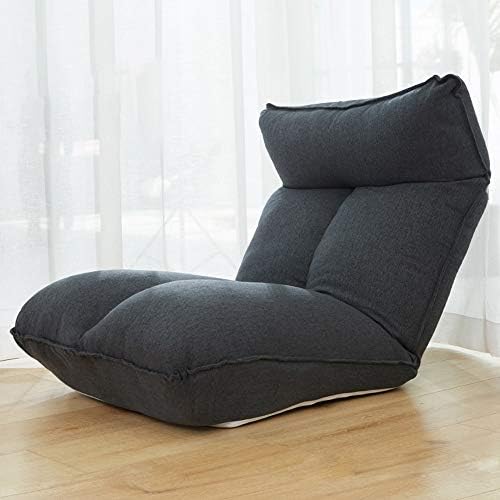 Floor Chair Floor Chair Foldable Meditation Chair with Backrest Lazy Lounge Sofa Removable and Washable 5 Gears Freely Adjustable Single Floor Chair (Color : Blue)