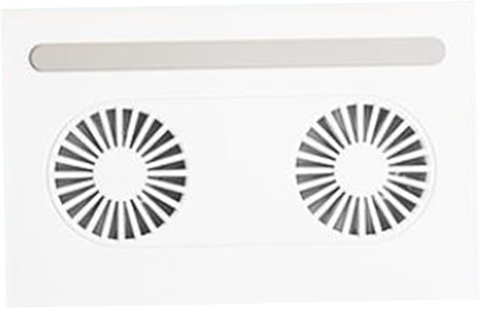Laptop Stand with Dual Cooling Fans Stable Triangle Frame Non Slip Silicone Pads Foldable Notebook Holder with Storage for USB Memory Cards Compatible with Laptops