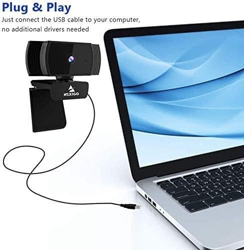 NexiGo N930AF 1080p Webcam with Microphone and Privacy Cover AutoFocus Noise Reduction HD USB Web Camera for Zoom Meeting YouTube Skype FaceTime PC Mac Laptop Desktop (Renewed)