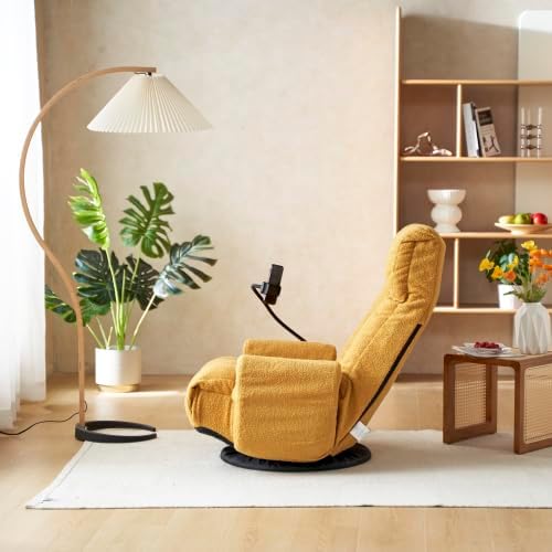360 Degree Swivel Gaming Chair 5 Position Adjustable Ergonomic Chair with Built-in Spring Seat Bag Floor Chair with Phone Holder Lazy Sofa Chair Game Rocker