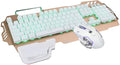 Gaming Keyboard and MouseGaming Keyboard USB Wired Backlit Gaming Keyboard Mechanical Feeling with Gaming MouseGaming Keyboard Wired Setfor WindowsMac OS Computer (Color : White)