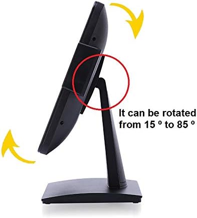 15 Inch 4:3 Ratio 10 Point Projective Capacitive Touch Screen Monitor Touch POS Monitor with MSR Stable Base No Shaking USB Free Driver