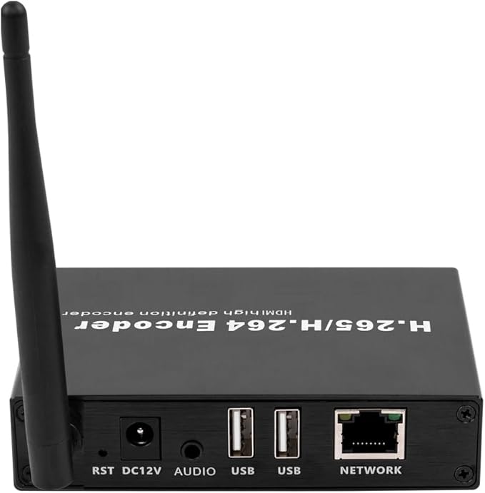EXVIST H.265 1080P WiFi HDMI Video Encoder/Decoder USB2.0 Webcam Input RTSP/RTMP/TS Stream Decoding Input Compatible with ONV/HK Live Stream for YouTube Facebook Wowza Twitch