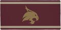 Texas State University Bobcats Primary Logo Stripes Large Gaming Mouse Pad Desk Mat with Stitched Edges Non-Slip Base for Gamer Home and Office 31.5 x 15.7
