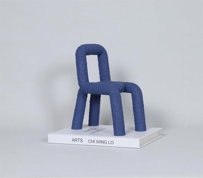 Gaming Chair Personality Chair Dining Chair Shape Decoration Special-Shaped Curved Tube Chair Model Room Table Decoration