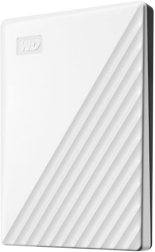 Western Digital 1TB My Passport Portable External Hard Drive with backup software and password protection White - WDBYVG0010BWT-WESN