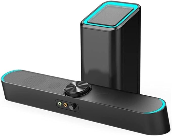 Computer Speakers for Desktop Desktop Computer Speaker 4D Stereo Super Bass Subwoofer Speakers 3.5mm Wired Soundbox USB Powered Speaker