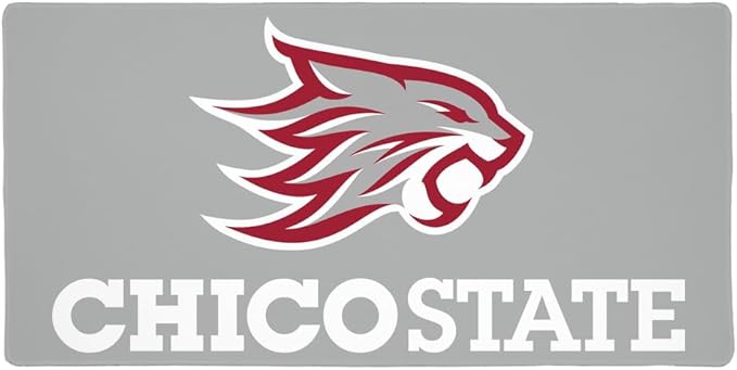 Chico State Wildcats Primary Logo Large Gaming Mouse Pad Desk Mat with Stitched Edges Non-Slip Base for Gamer Home and Office 31.5 x 15.7
