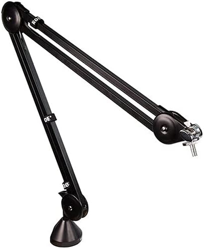 Rode PodMic Dynamic Podcast Microphone with Rode PSA1 Microphone Boom Arm StreamEye Cans50 Podcast Headphones and XLR Cable