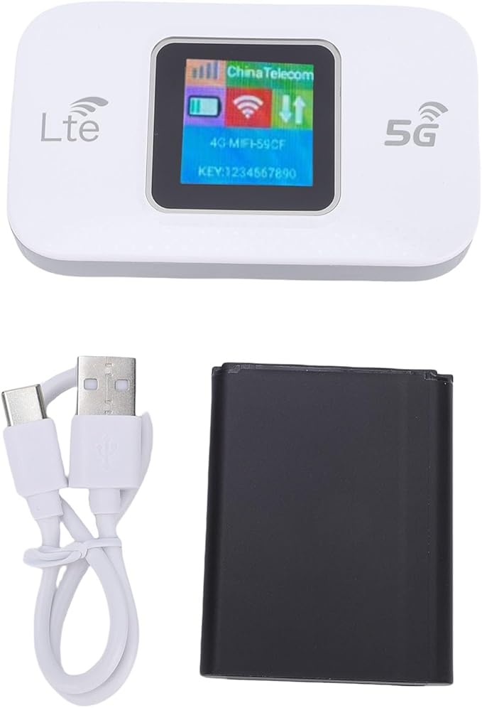5G Mobile Hotspot 300Mbps High Speed USB LTE Portable WiFi Router for Travel Outdoor Battery Included for Multiple Devices