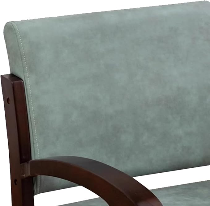 ELEFOCUS Japanese Floor Chair with Armrest and Backrest Portable Japanese Legless Chair with Backrest(Log Green)
