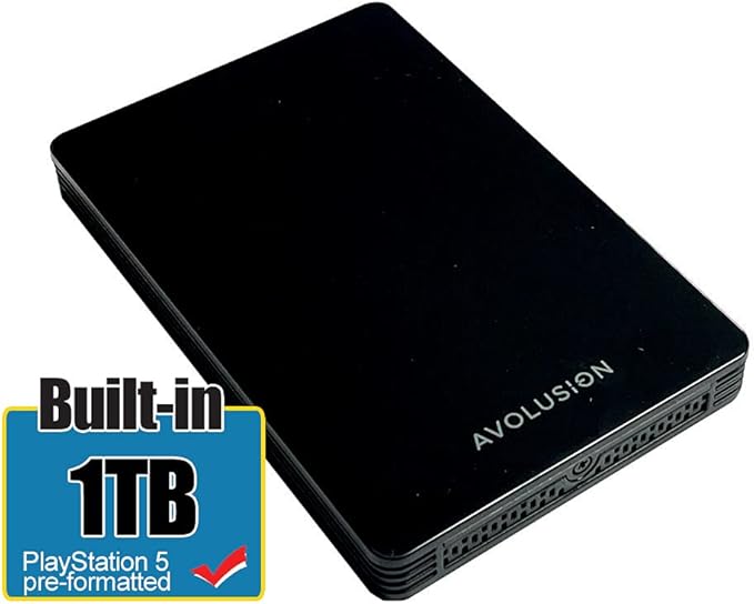 Avolusion HD250U3-Z1-PRO 1TB USB 3.0 Portable External Gaming Hard Drive (PS5 Pre-Formatted) - 2 Year Warranty
