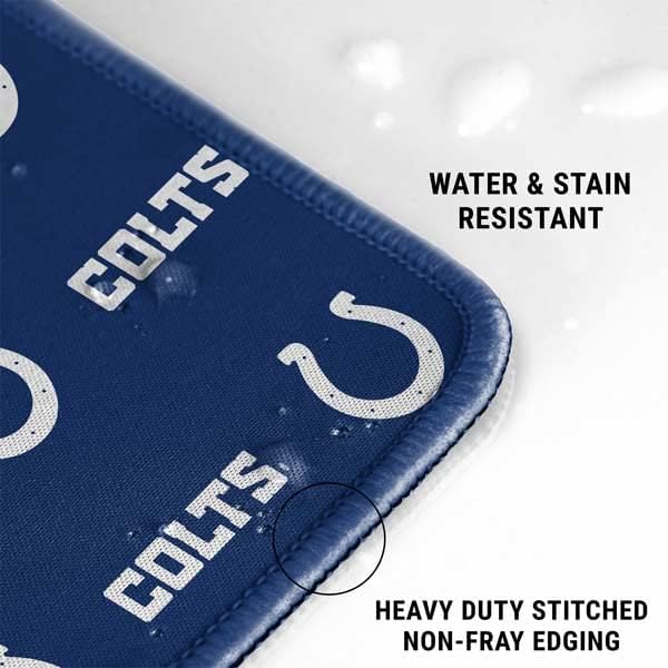 Skinit Medium Gaming Mouse Pad - Officially Licensed NFL Indianapolis Colts Blitz Series Design with Stitched Edges Waterproof Non-Slip Rubber Base Desk Mat for Keyboard &amp Mouse