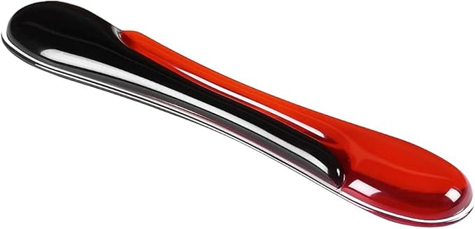 Kensington Keyboard Wrist Rest - Ergonomic Duo Gel Wrist Rest Compatible with Full Length/Gaming Keyboards for Comfort When at Computer Laptop Office PC Home - Red/Black (62398)