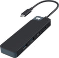 HyperDrive Flex USB Hub 4-Port Adapter — USB C Extender for Fast File Transfers &amp Multi-Device Connectivity — 2X 5Gbps 2X USB-A 5Gbps — Compatible w/Mac PC Chromebook (Black)