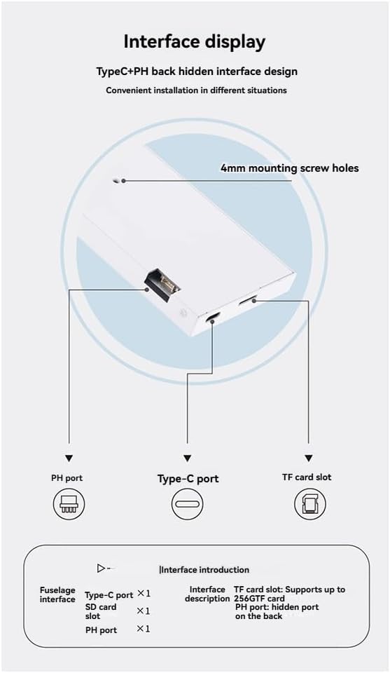 Turing 8.8 IPS Type-C Secondary Display Monitor for Real-Time CPU GPU RAM Data with Smart Display Case Black