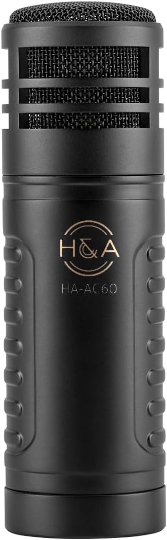 H&ampA AC60 Hypercardioid Dynamic Studio Microphone XLR 20-2000Hz Shock Mount Windscreen Zippered Bag