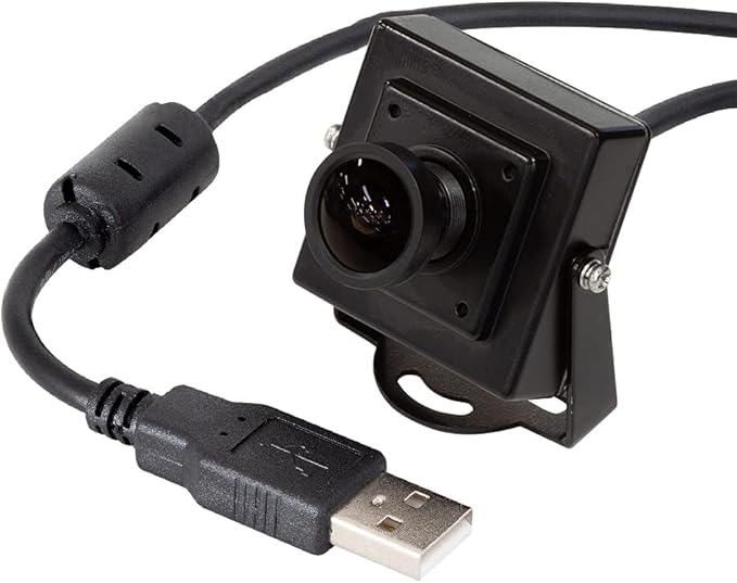 Arducam 16MP Wide Angle USB Camera with Metal Case 1/2.8 CMOS IMX298 Mini UVC USB2.0 4K Video Webcam with Microphone with 3.3ft/1m Cable for Laptop