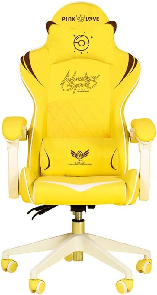 Game Chaire-Sports Game Seat Cute Computer Chair Home Office Anchor Broadcast Chair Professional Racing Chair Yellow-B